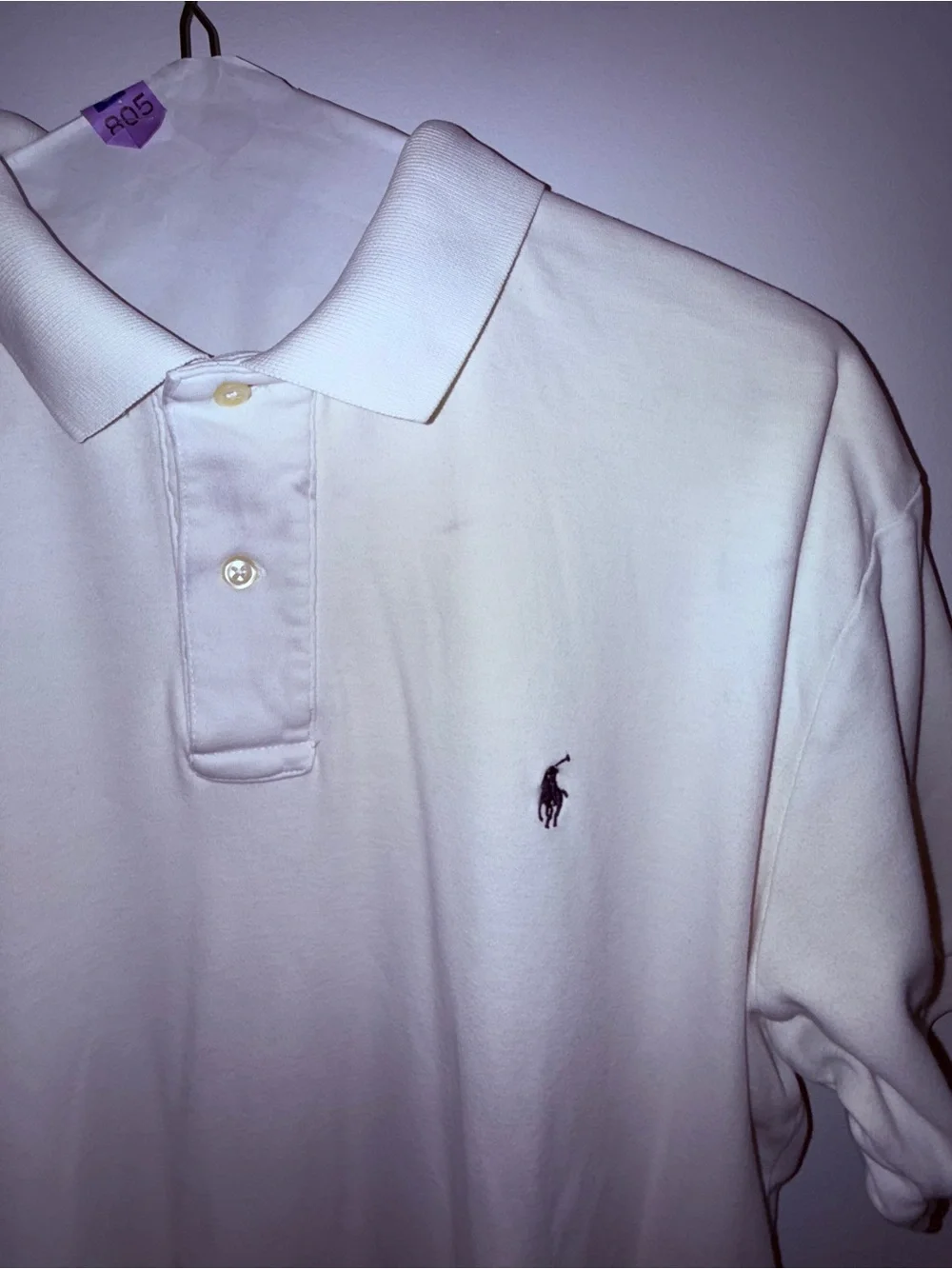 Ralph Lauren White Short-Sleeve Polo with Pony Logo